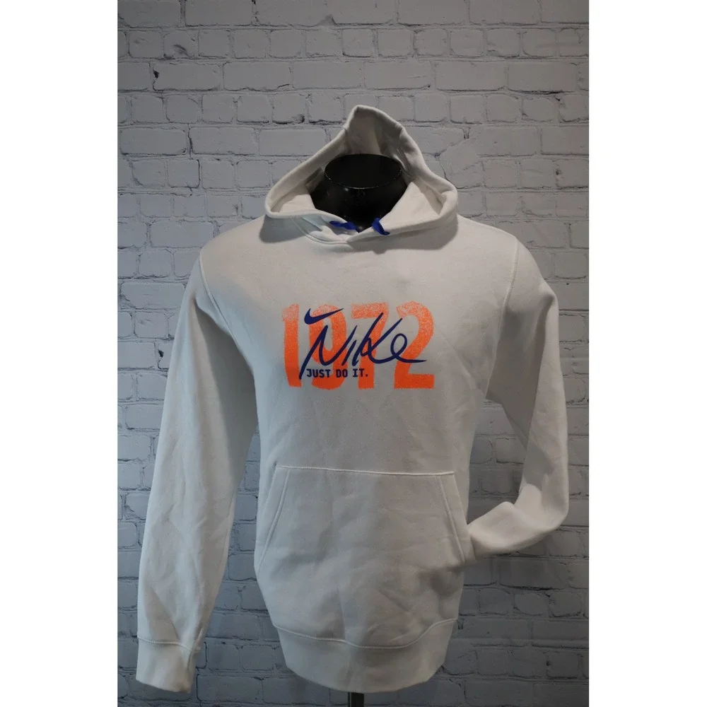 Nike Hoodie Mens Large White Bowerman Prototype Graphic Fleece Pullover - Picture 9 of 10